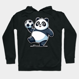 Panda as Soccer player at Soccer Hoodie